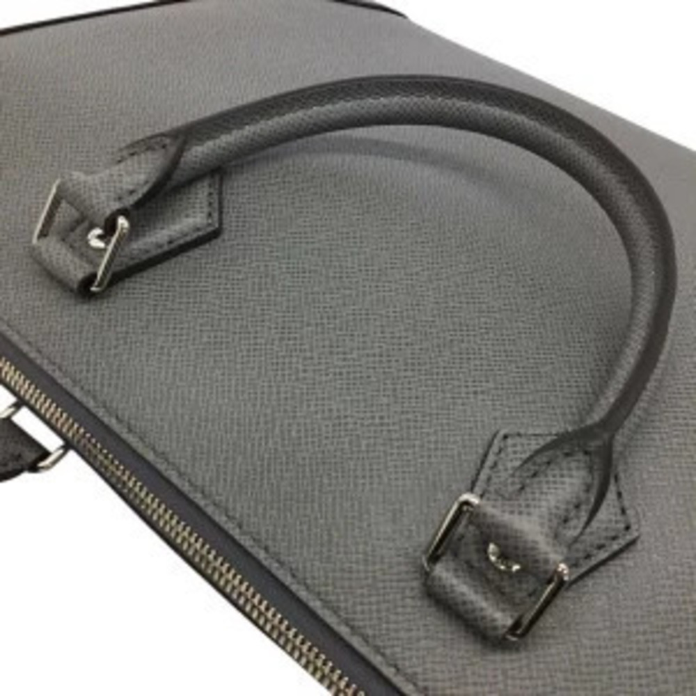 LOUIS VUITTON Taiga Slim Briefcase Business Bag Hand Shoulder Gray